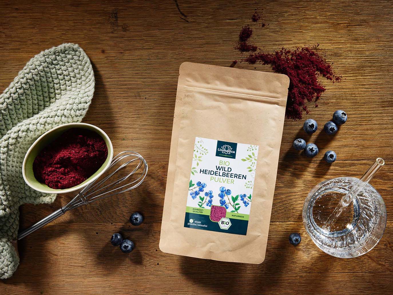 Organic Wild Blueberry Powder - 100 g - from Unimedica